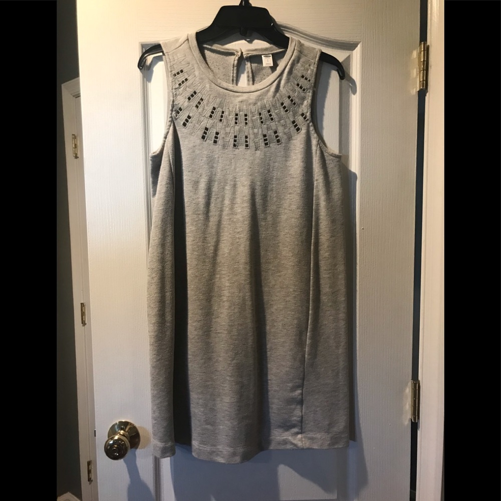 Gray dress with cutouts